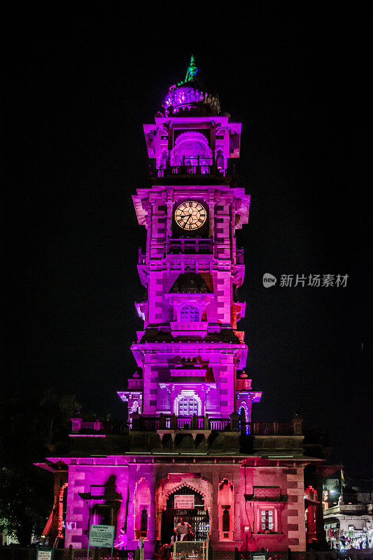 Ghanta Ghar(钟楼)和萨达尔市场拉贾斯坦邦焦特布尔